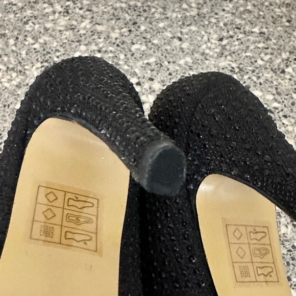 Sparkle black high heels black size 7 truffle used occasion wedding occasion - Picture 11 of 16